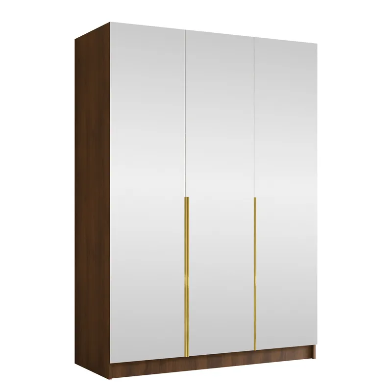 Herrljunga Garderob med Spegel 150x215 cm, Guld/Spegel