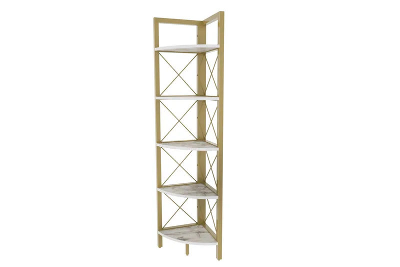 Desgrar Bokhylla 30,5x160 cm - Guld - Products - Förvaring - Hylla - Hörnhylla