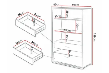 Rathmore Bokhylla 90x42 cm Black - Products - Förvaring - Hylla - Bokhylla