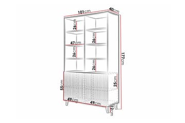Strontian Bokhylla 101x40 cm Scandinavian Choice White - Products - Förvaring - Hylla - Bokhylla
