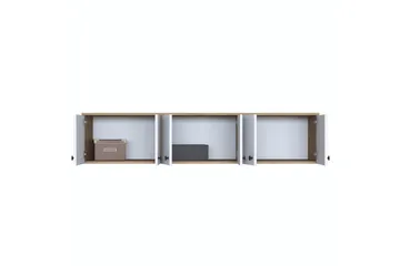 Jaibir Vägghylla 179,6x37,5 cm Brun/Vit - Hanah Home - Products - Förvaring - Hylla - Vägghylla