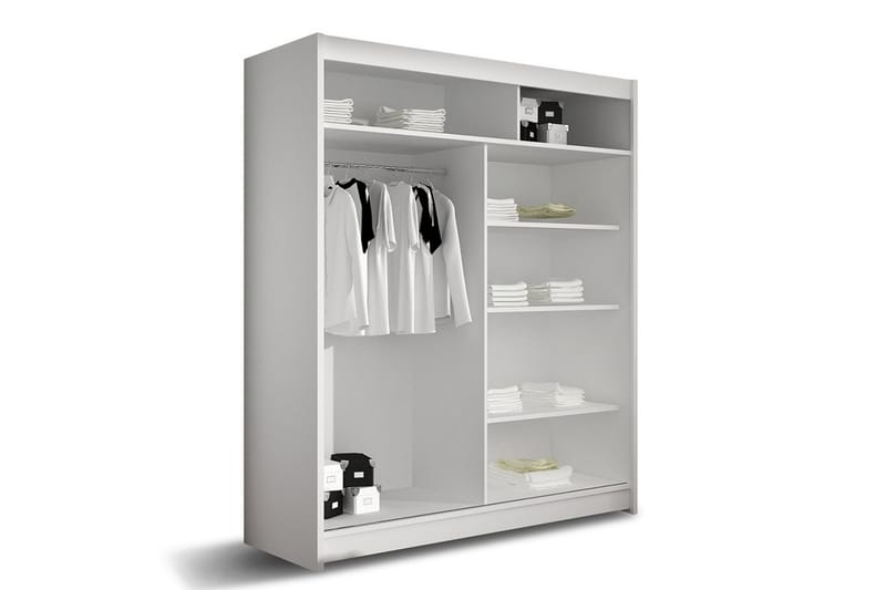 Leila Garderob 150 cm Skjutdörrar Spegel - Beige/Trä/Natur - Products - Förvaring - Garderober & garderobssystem