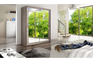 Leila Garderob med Spegel 150x200 cm - Beige - Products - Förvaring - Garderober & garderobssystem