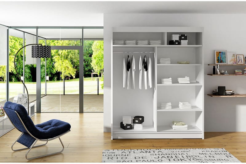 Leila Garderob Skjutdörrar 5-Delad Spegel - Beige/Trä/Natur - Products - Förvaring - Garderober & garderobssystem