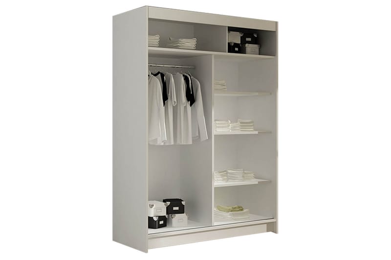 Miami Garderob 120x58x200 cm - Beige/Grå - Products - Förvaring - Garderober & garderobssystem