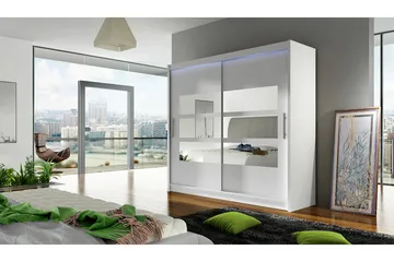 Prag Garderob med Spegel 180x215 cm - Vit - Products - Förvaring - Garderober & garderobssystem