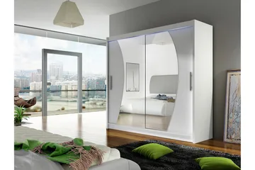 Prag Garderob med Spegel 180x215 cm - Vit - Products - Förvaring - Garderober & garderobssystem