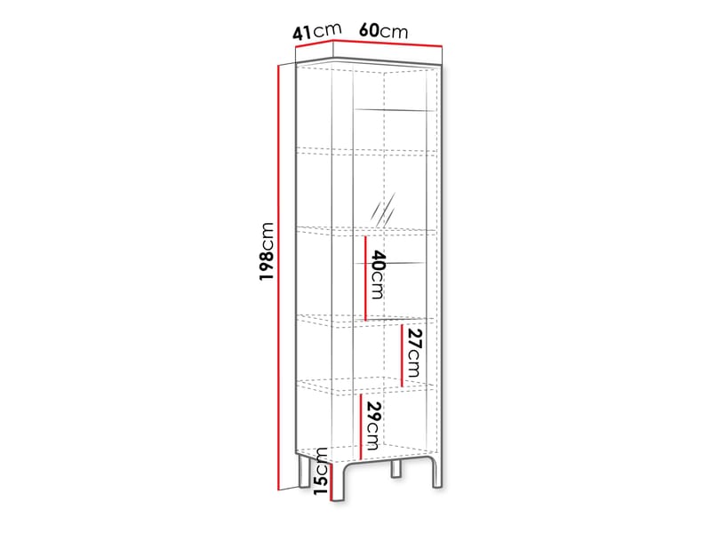 Aggarwal Vitrinskåp 60 cm - Products - Förvaring - Skåp - Vitrinskåp