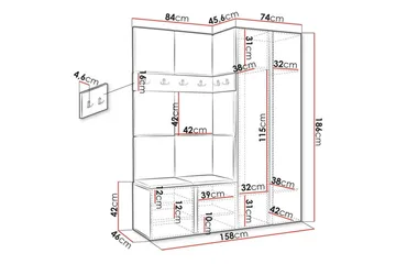Dunvegan Highboard - Vit - Products - Förvaring - Skåp - Förvaringsskåp