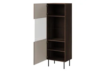 Hammarstrand Vitrinskåp 40 cm djup 60 cm bred 183 cm hög Trä Valnöt Glas - Valnöt - Products - Förvaring - Skåp - Vitrinskåp