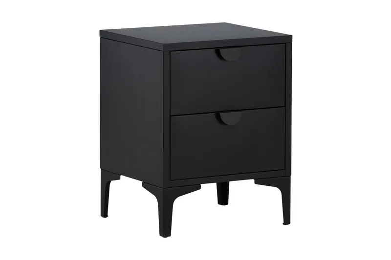 Piring Skåpsbyrå med tv å lådor 45x40x52 cm, Svart