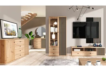 Rosehall Vitrinskåp 191 cm Black - Products - Förvaring - Skåp - Vitrinskåp