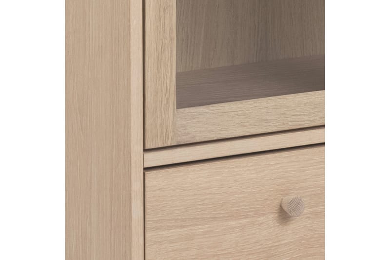 Salama Vitrinskåp 40 cm djup 80 cm bred 144,8 cm hög Trä - Vit - Products - Förvaring - Skåp - Vitrinskåp