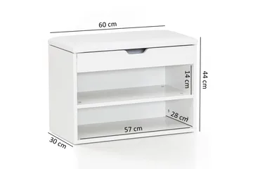 Shiheem Skohylla 60x30 cm - Vit - Products - Förvaring - Skåp - Förvaringsskåp