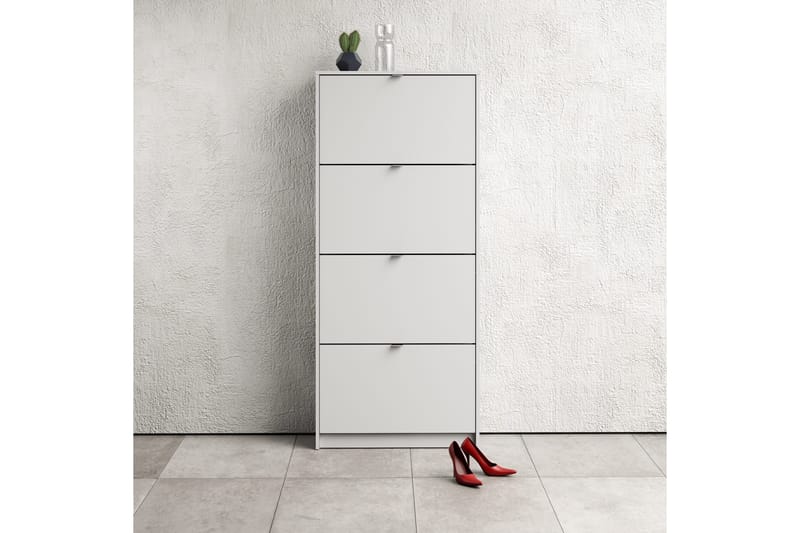 Shoey Skoskåp 4 Fack - Vit - Products - Förvaring - Skåp - Förvaringsskåp