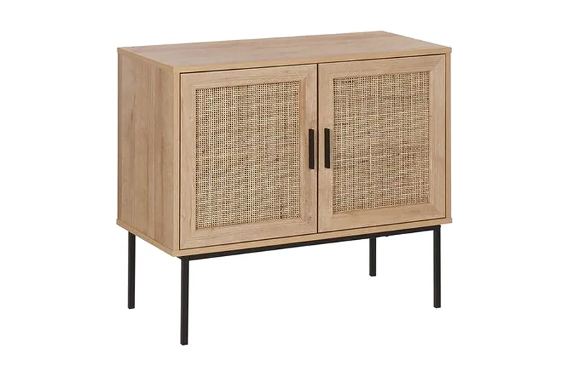 Skåp 2 dörrar rotting ljusbrun PASCO, Trä/natur