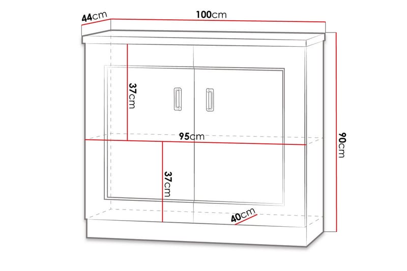 Tadeusz Skåp 100x44x90 cm - Brun - Products - Förvaring - Skåp - Förvaringsskåp