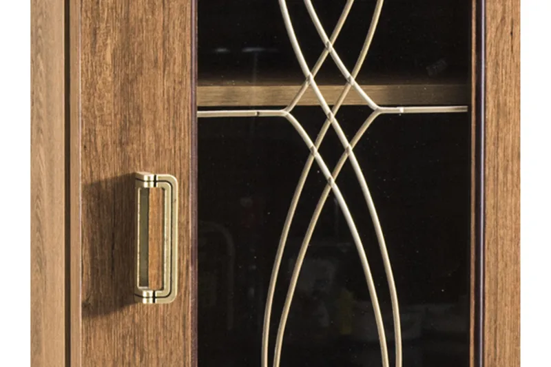 Tadeusz Smalt Vitrinskåp 44 cm djup 46 cm bred 191 cm hög Trä - Brun - Products - Förvaring - Skåp - Vitrinskåp