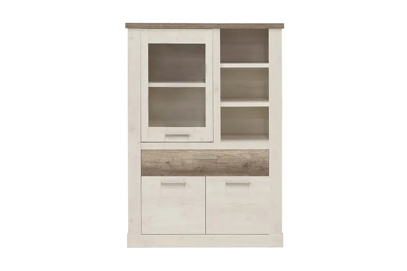 Talebi Skänk 41 cm djup 108 cm bred 212 cm hög Ljust Trä - Brun/Vit - Products - Förvaring - Skåp - Vitrinskåp