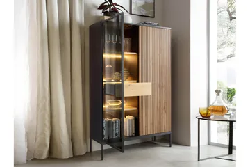 Tenorio Vitrinskåp 104x166 cm - Beige - Products - Förvaring - Skåp - Vitrinskåp