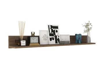 Coliandien Vägghylla 13x136 cm - Valnöt - Products - Förvaring - Småförvaring - Väggförvaring