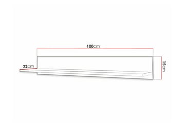 Dunvegan Vägghylla 100x22 cm White - Products - Förvaring - Småförvaring - Väggförvaring