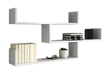 Trio Vägghylla 119x18x55 cm - Vit - Products - Förvaring - Småförvaring - Väggförvaring