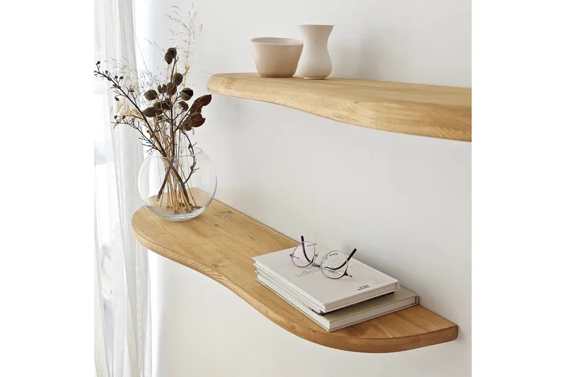 Wavy Vägghylla 100 cm - Ek - Products - Förvaring - Småförvaring - Väggförvaring