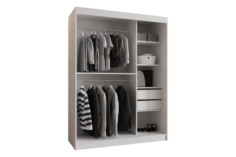 Tallmo Garderob m. Spegel 150x200 cm - Brun - Products - Förvaring - Garderober & garderobssystem