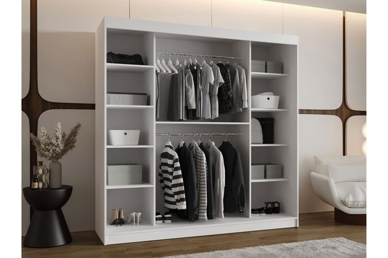 Tallmo Garderob m. Spegel 200x200 cm - Brun/Beige - Products - Förvaring - Garderober & garderobssystem