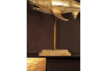 Dekorativ figur Wohnling Dekorhaj 70 cm aluminium, maritim stil Guld - Guld - Products - Inredning - Dekoration & inredningsdetaljer