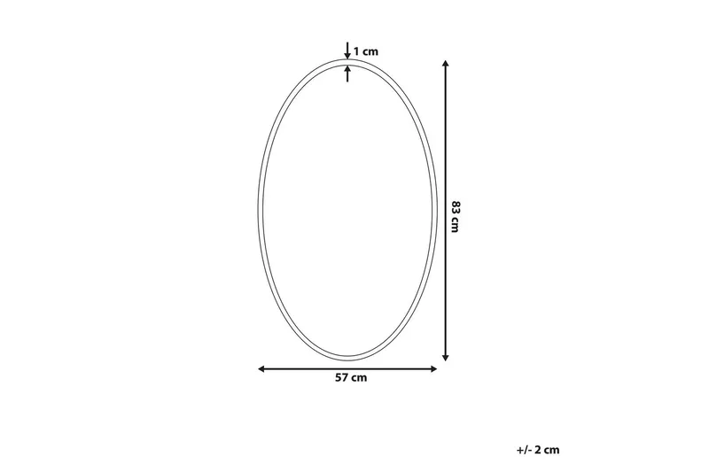 Aamya Spegel Oval 83x57 cm - Guld - Products - Inredning - Spegel - Hallspegel