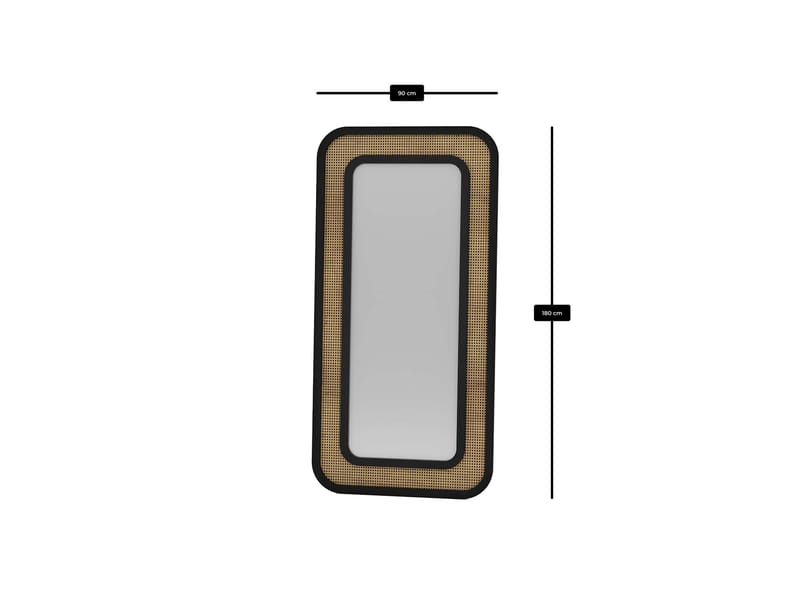 Estevan Golvspegel 90x180 cm - Svart - Products - Inredning - Spegel - Golvspegel