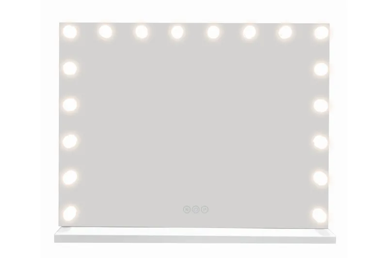 Glow Stor sminkspegel 80 cm med belysning lampor - Hollywood spegel med USB-charging - Vit - Products - Inredning - Spegel - Sminkspegel