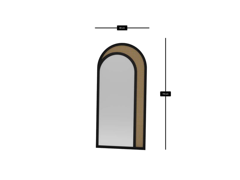 Voran Golvspegel 80x170 cm - Svart - Products - Inredning - Spegel - Golvspegel