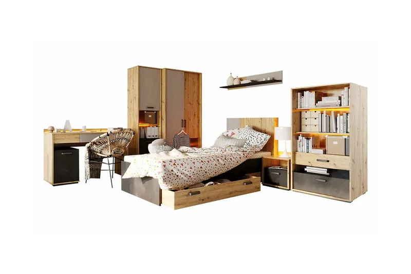 Rathmore Möbelset För Barnrum, Svart