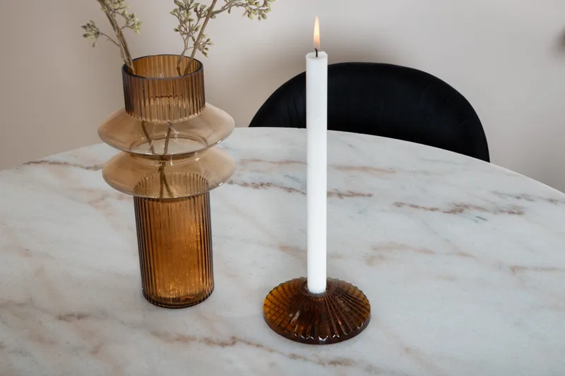 Admira Matgrupp 106 cm Rund inkl 4 Foyos Stolar - Marmor/Vit/Svart - Products - Möbler - Bord & matgrupp - Matgrupp