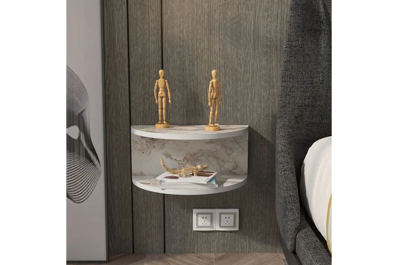 Antigua Sängbord 45 cm - Vit - Products - Möbler - Bord & matgrupp - Avlastningsbord & sidobord - Sängbord & nattduksbord