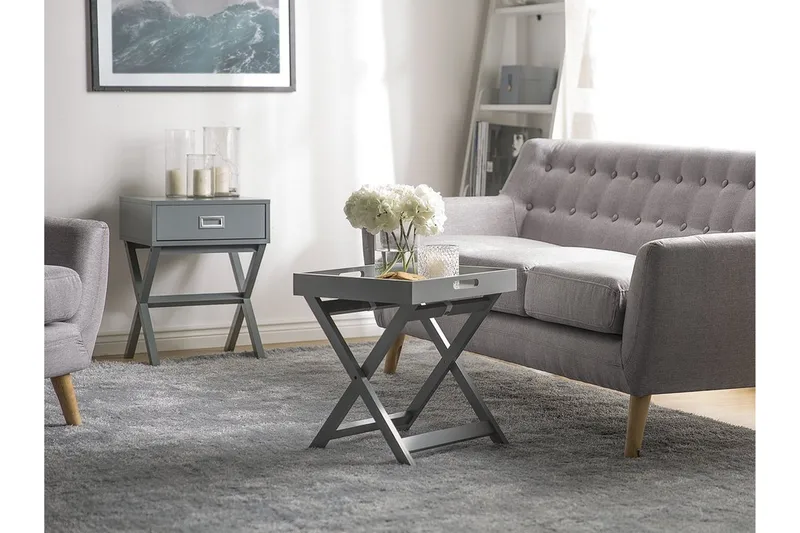 Chester Sidobord 40 cm - Grå - Products - Möbler - Bord & matgrupp - Avlastningsbord & sidobord - Brickbord & småbord