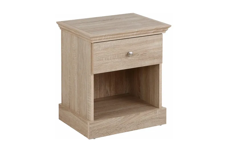 Dareia Sängbord 45 cm med Förvaring Låda + Hylla - Brun - Products - Möbler - Bord & matgrupp - Avlastningsbord & sidobord - Sängbord & nattduksbord