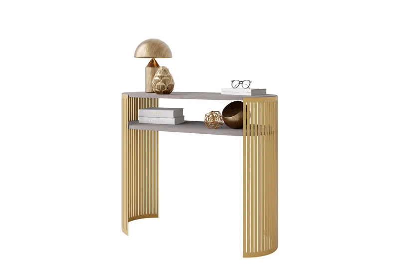 Friend Konsollbord 100 cm - Guld/Beige - Products - Möbler - Bord & matgrupp - Avlastningsbord & sidobord - Konsolbord & hallbord