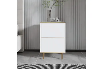 Imaj Sängbord 40 cm - Vit marmor/Guld - Products - Möbler - Bord & matgrupp - Avlastningsbord & sidobord - Sängbord & nattduksbord