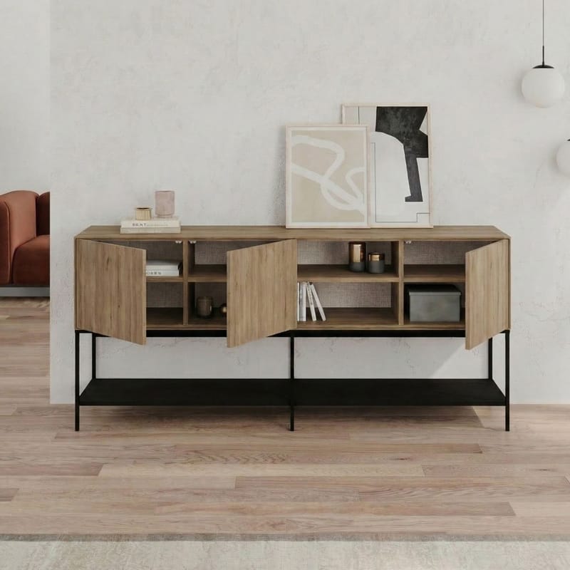Kenvor Konsol 180x80x40 cm - Naturlig ek, Wood Black, svart - Products - Möbler - Bord & matgrupp - Avlastningsbord & sidobord - Konsolbord & hallbord