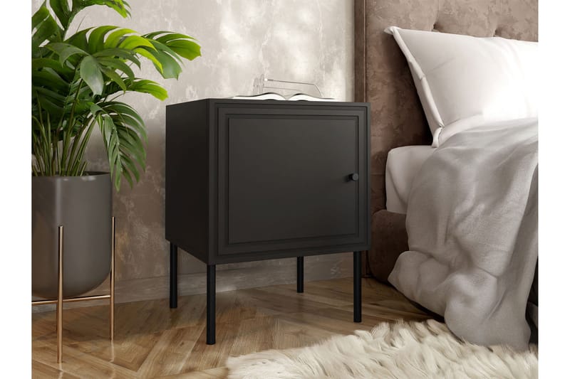 Laholm Sängbord 45 cm - Svart - Products - Möbler - Bord & matgrupp - Avlastningsbord & sidobord - Sängbord & nattduksbord
