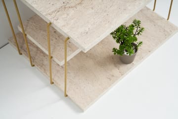 Lifon Sidobord 50 cm - Guld/Marmor - Products - Möbler - Bord & matgrupp - Avlastningsbord & sidobord - Brickbord & småbord