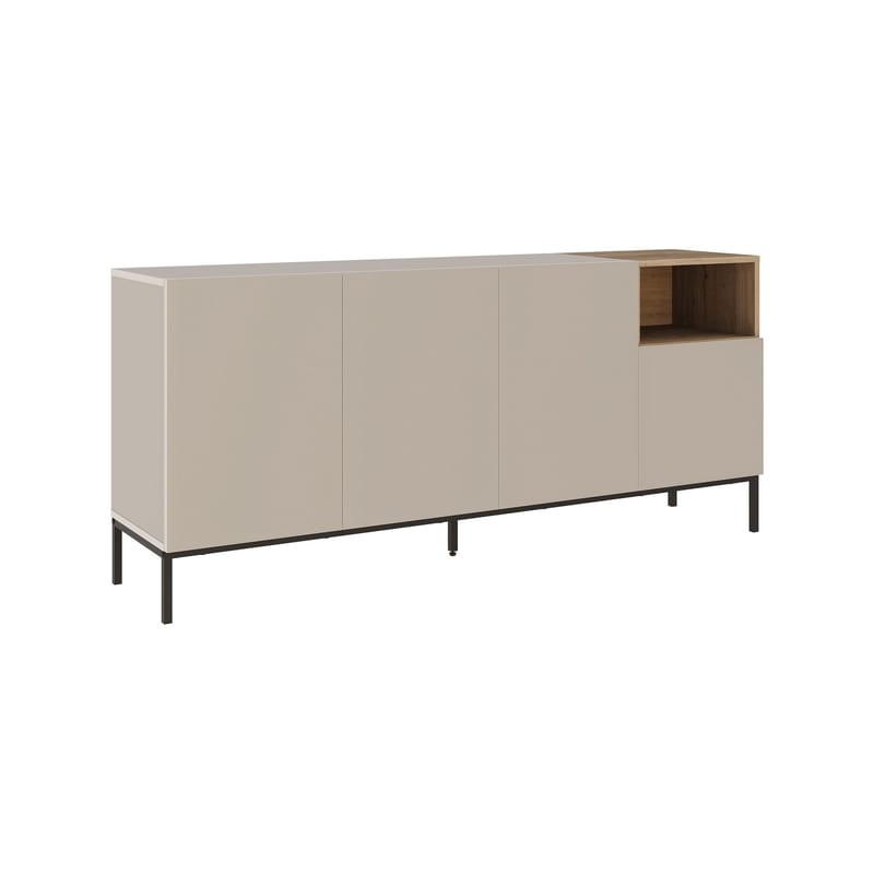 Morlen Konsol 180x80x41,8 cm - Sandstone, Natural Oak, Black - Products - Möbler - Bord & matgrupp - Avlastningsbord & sidobord - Konsolbord & hallbord