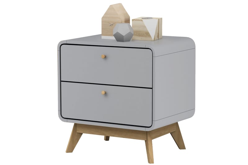 Olivet Sängbord 51 cm - Grå - Products - Möbler - Bord & matgrupp - Avlastningsbord & sidobord - Sängbord & nattduksbord