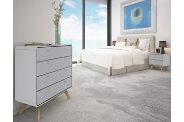 Olivet Sängbord 51 cm - Grå - Products - Möbler - Bord & matgrupp - Avlastningsbord & sidobord - Sängbord & nattduksbord