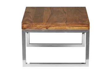 Sido bord Wohnling massivt trä, kvadratisk med metallkromben, herrgårdsstil 60x60 cm - 60x60 cm - Products - Möbler - Bord & matgrupp - Avlastningsbord & sidobord - Brickbord & småbord