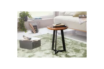 Sido bord Wohnling massivt trä svart metallram rund 35 cm, industriell loftstil 45 cm - 45 cm - Products - Möbler - Bord & matgrupp - Avlastningsbord & sidobord - Brickbord & småbord